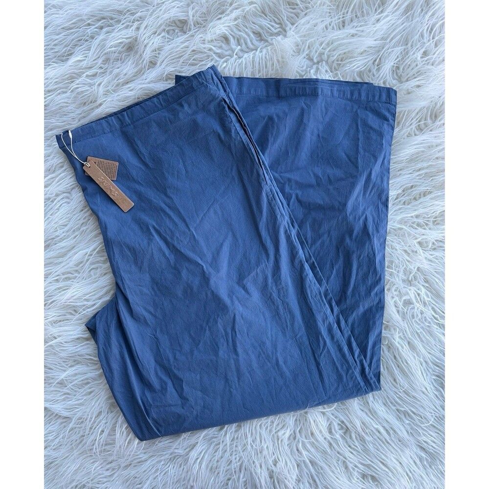Skims Cotton Poplin Straight Leg Pant Harbor Size Large